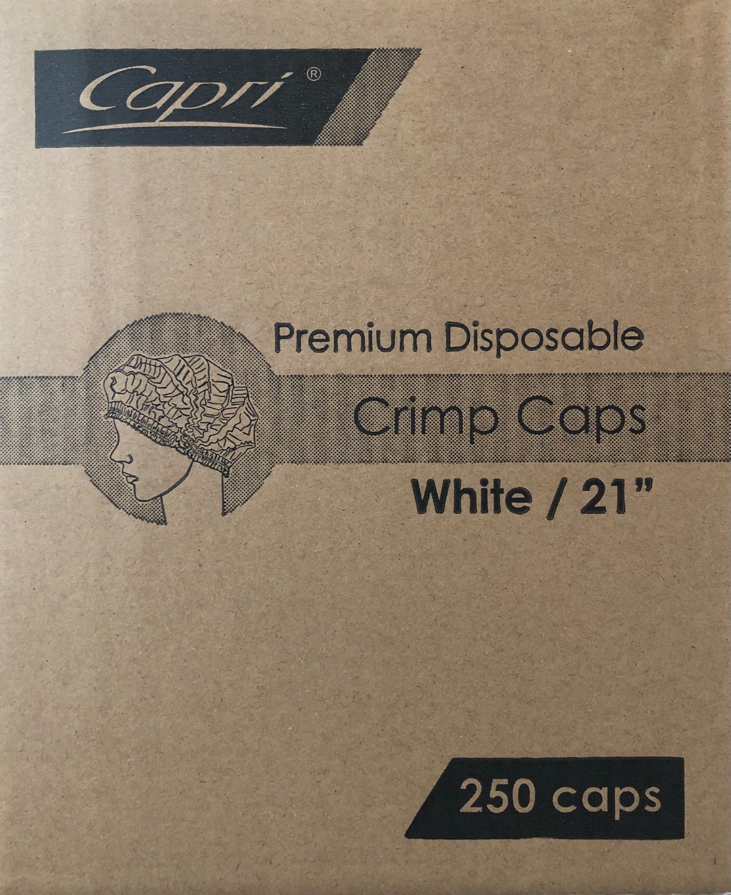 F110 -Beret Hairnet Crimp Cap 250 White